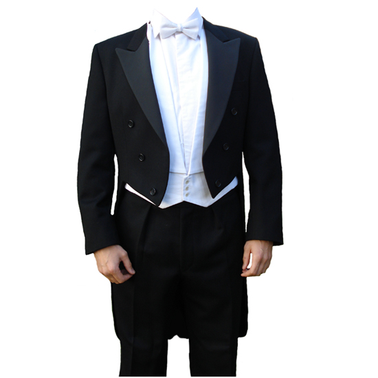 Finest Barathea Wool White Tie Tailcoat